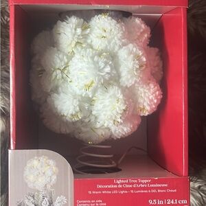 Ashland Cream and Gold Floral Lighted Tree Topper